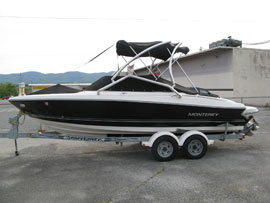 2011 Monterey 194FS Runabout Ski Boat For Sale with a Wakeboard Tower on Norris Lake