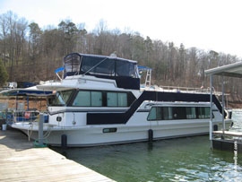 2001 HarborMaster 5200 Pilot House Widebody Fiberglass Houseboat For Sale in East TN