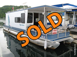 2000 Aqua Chalet 8'6" x 36' WB Pontoon Houseboat For Sale