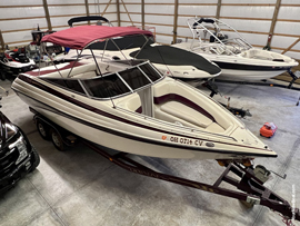 2000 Crownline 248 Bowrider with 454 MerCruiser V8 and Captains Call Exhaust and Head Compartment and Trailer For Sale near Norris Lake Tennessee