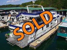 2001 Fantasy 18 x 90WB Custom Houseboat For Sale on Norris Lake Tennessee at Waterside Marina