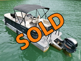 2021 Veranda Vista 22RC Tritoon Rental Fleet with 175HP Yamaha 4 Stroke Outboard Motor For Sale on Norris Lake Tennessee