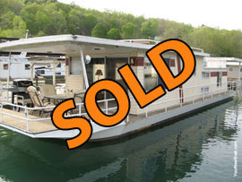 1974 Sumerset 14 x 56 (Steel) Houseboat, Dock, and 1988 Suntracker 20 foot pontoon boat for sale on Norris Lake in East TN