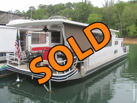 1978 Sumerset 12 x 45 Steel Hull Houseboat For Sale on Norris Lake at Sugar Hollow Marina