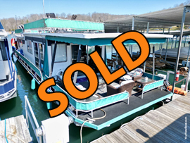 1986 Stardust Cruisers 14 x 60 Aluminum Hull Houseboat with Catwalks For Sale on Norris Lake Tennessee at Sequoyah Marina