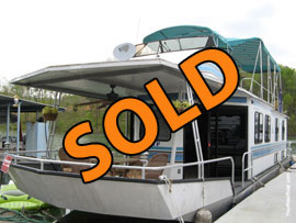 1990 Seabreeze 14 x 54WB Aluminum Houseboat For Sale on Norris Lake in Tennessee