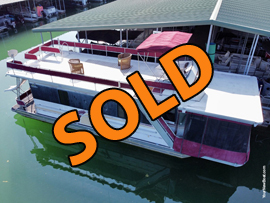 1994 Lakeview 14 x 45WB Aluminum Hull Mechanics Special Project Houseboat For Sale with a Transferable Slip at Waterside Marina