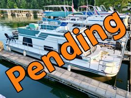 1995 Gibson 37 Sport Series Fiberglass Hull Houseboat For Sale on Cherokee Lake at Black Oak Marina near Jefferson City Tennessee