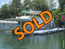 1999 Aqua Chalet 16 x 68WB Houseboat For Sale on Norris Lake TN at Powell Valley Marina and Resort with Dock and Shore Power Cable Available for Additional Purchase