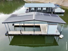 2022 Premier Docks 16 x 40 Covered Dock with Boat Slip, Solar Power, and Water Maker For Sale on Norris Lake Tennessee at Lone Mountain Marina