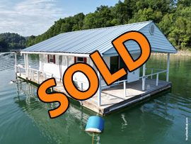 14 x 22 Floating Cabin (Approx 305sqft of Living Space) For Sale on Norris Lake Tennessee at Flat Hollow Marina