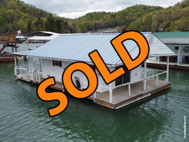 14 x 22 Floating Cabin (Approx 304sqft) For Sale on Norris Lake Tennessee at Shanghai Resort Marina