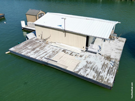 18 x 28 Floating Cabin Project Approx 504sqft of Living Space or 880sqft of Rebuild Space with a Modification of the TVA Permit - For Sale on Norris Lake Tennessee at Springs Dock Resort in LaFollette TN